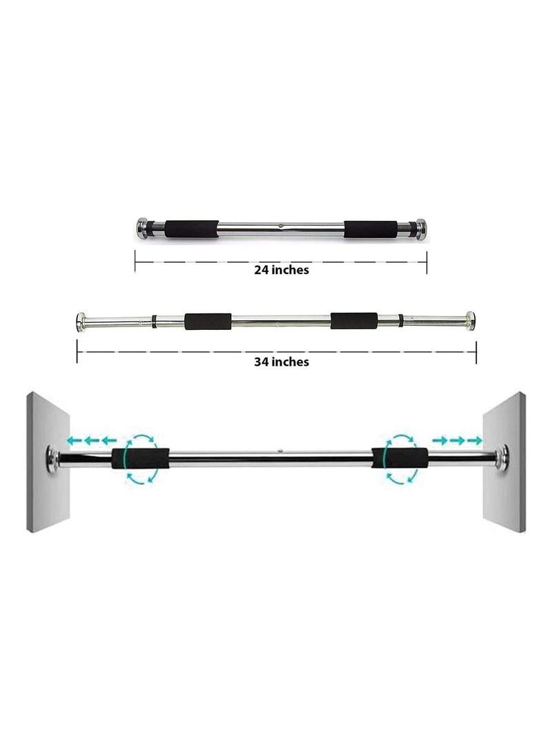 سبورت كيو عمود تمرينات الصالة الرياضية، عمود تمرين بمدخل المنزل مقاس 62-100 سم، عمود تمرينات الصالة الرياضية لممارسة تمارين الدماغ واللياقة البدنية مقاس قابل للتعديل - Image 5